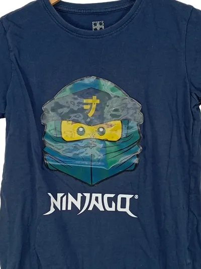 LEGO Ninjago T-Shirt Kinder Jungen Logo Print Blau Gr. 140 Kurzarm