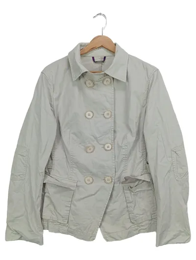 CINQUE Damen Leichte Jacke Gr. 42/L Beige Casual Baumwolle