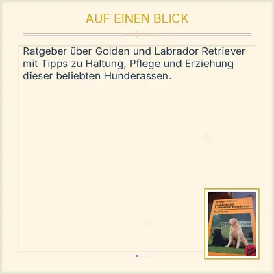 Paul Parey Golden Labrador Retriever Hundebuch Ratgeber Haltung Pflege Erziehung