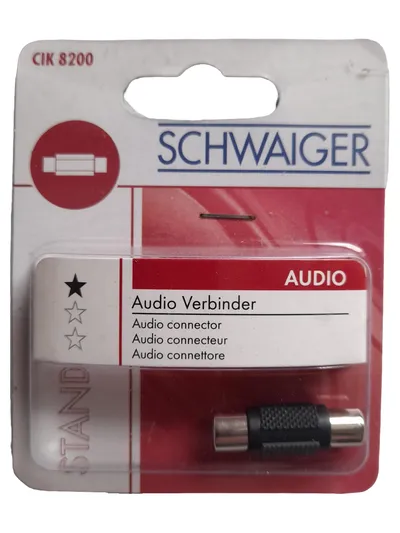 Schwaiger Audio Verbinder CIK 8200 Audiokabel Adapter Silber