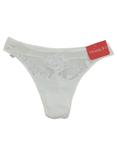MARIE JO Slip Damen 38/M Weiß Elegant Feminin Spitze Stickerei Dessous