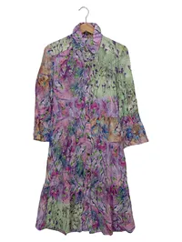 CAROLINE BISS Damen Blusenkleid 34/XS Mehrfarbig Floral Bohemian Midi 1