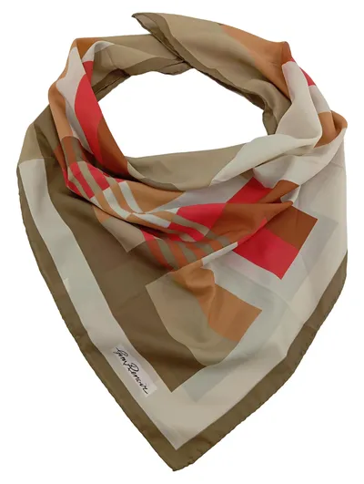 RENOIR Tuch Damen Mehrfarbig Elegant Geometrisch Schal 76x78 cm Polyester
