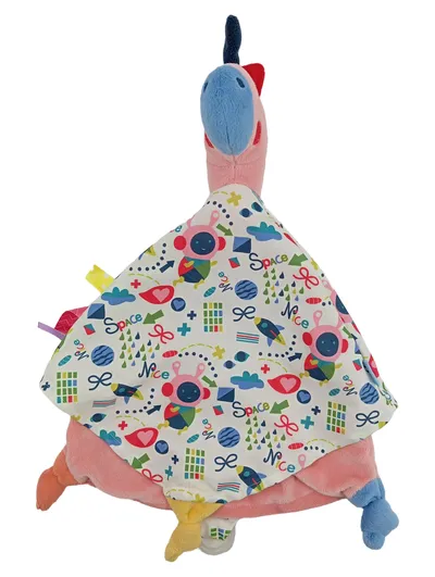 FEHN Schmusetuch Vogel Weltall Mehrfarbig Baby Kuscheltuch 38cm