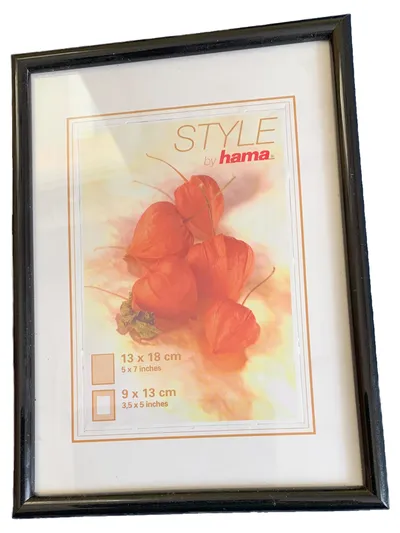 Hama Bilderrahmen Style Modern Schwarz Kunststoff 13x18cm Foto Rahmen