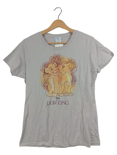 Disney Der König der Löwen Damen T-Shirt Simba Nala Gr. M Grau Fanshirt