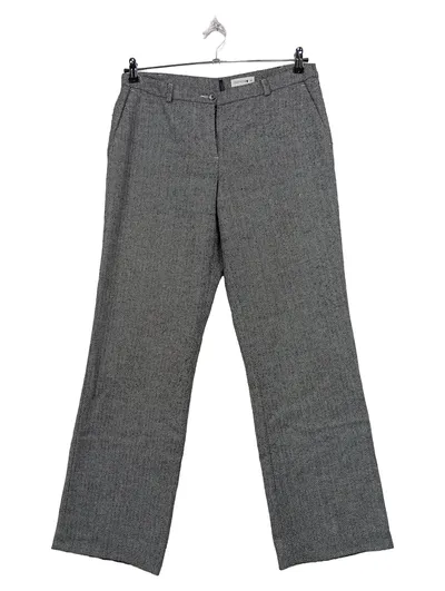 Comma Stoffhose Damen Grau Fischgrät Business Klassisch Gr. 40 L31