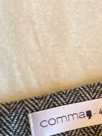 Comma Stoffhose Damen Grau Fischgrät Business Klassisch Gr. 40 L31 3