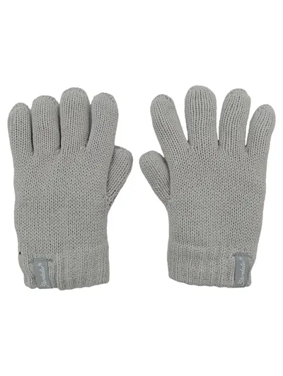 STERNTALER Kinder Handschuhe Grau UNI Baumwolle Strickmuster Rippstrick