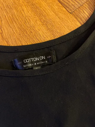 Cotton On Damen Trägertop Schwarz Gr. S Basic Tanktop ärmellos