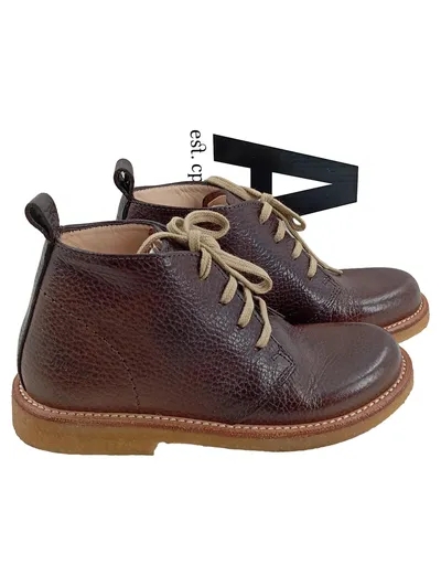 Angulus Kinder Schnürschuhe Leder Braun Gr. 29 Desert Boots