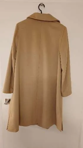 Miss Antonette Klassischer Damen Mantel Beige Gr. 40 Business Viskose