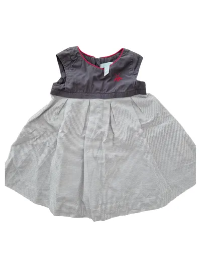 Obaïbi Freizeitkleid Mädchen Gr. 68 Grau Gestreift Casual