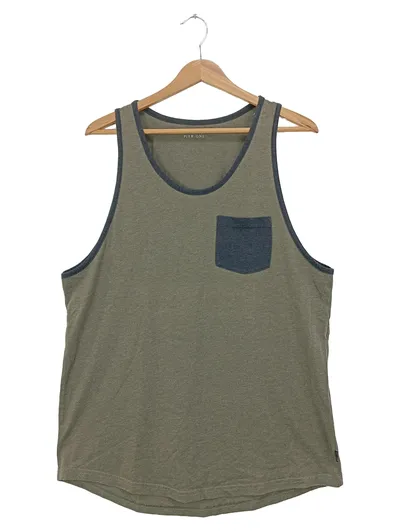 PIER ONE Herren Tank Top Gr. L Grün Casual