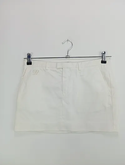 DSQUARED2 Damen Minirock Gr. 42/XL Weiß Elegant Klassisch Baumwolle