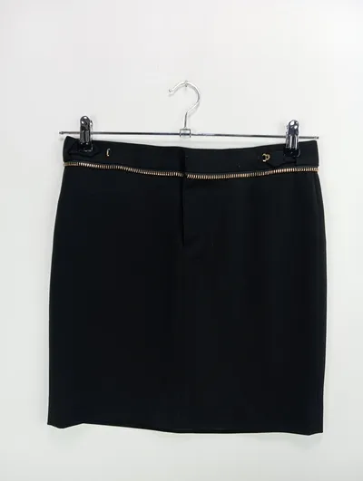 DSQUARED2 Bleistiftrock Damen Gr. 40;L Schwarz Elegant Business Minirock