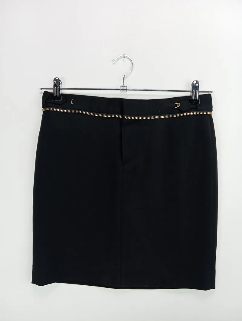 DSQUARED2 Bleistiftrock Damen Gr. 40;L Schwarz Elegant Business Minirock 1