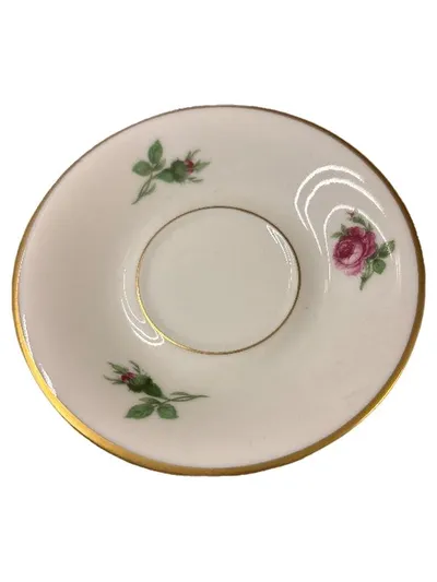 Kaiser Porzellan Tasse Unterteller Rosenmotiv Klassisch Weiß 1591