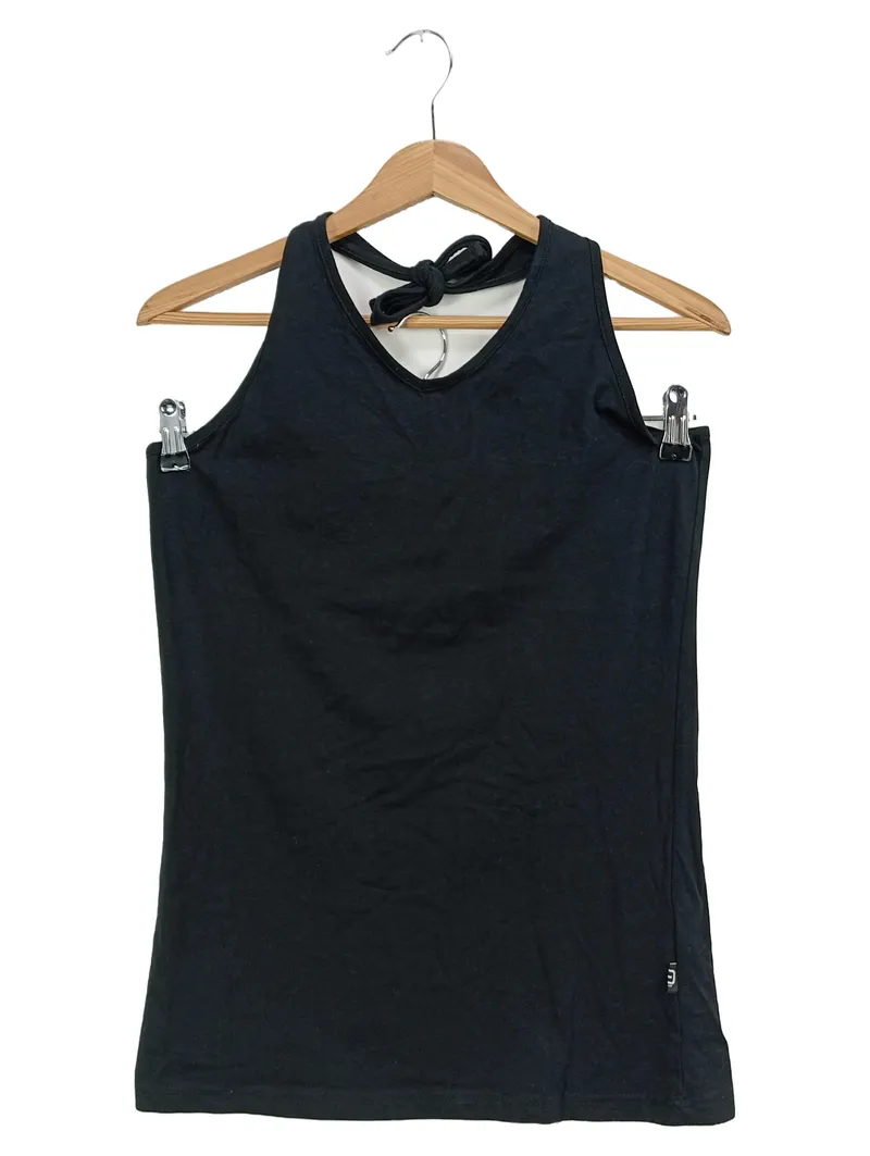 EMP Damen Top Ärmellos Schwarz Gr. 40/L Logo Print Freizeit Casual 1