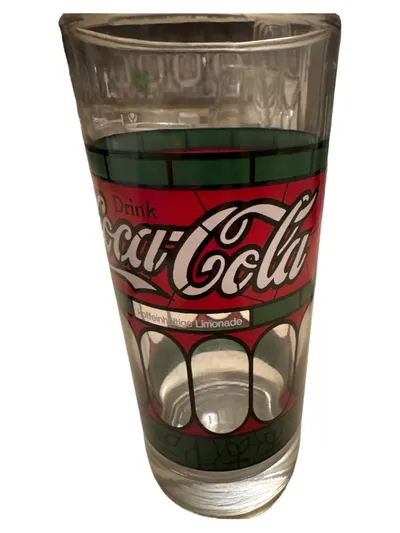 Coca-Cola Latte Macchiato Glas Logo Print Mehrfarbig Sammlerstück