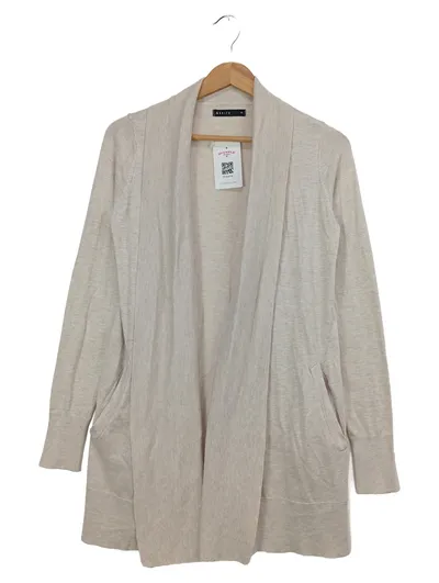 MOHITO Strickjacke Damen 34/XS Beige Casual Cardigan Langarm
