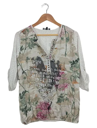 Armèlle Damen Bluse 38/M Mehrfarbig Modern Blumen Camouflage Print