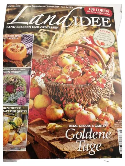LandIDEE Zeitschrift Sep Okt 2017 Herbst Garten Deko Kürbis Heide Genuss