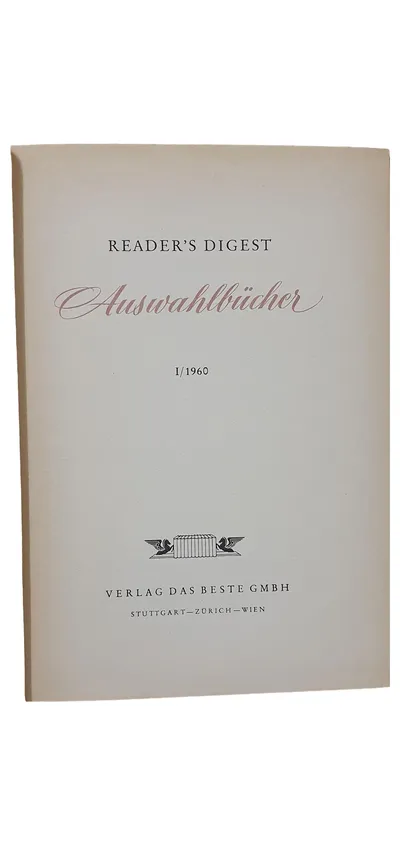 Reader's Digest Auswahlbücher I/1960 Verlag Das Beste GmbH