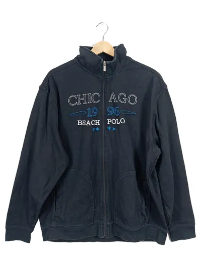 Kitaro Herren Sweatjacke Chicago Beach Polo Schwarz Gr. XXL