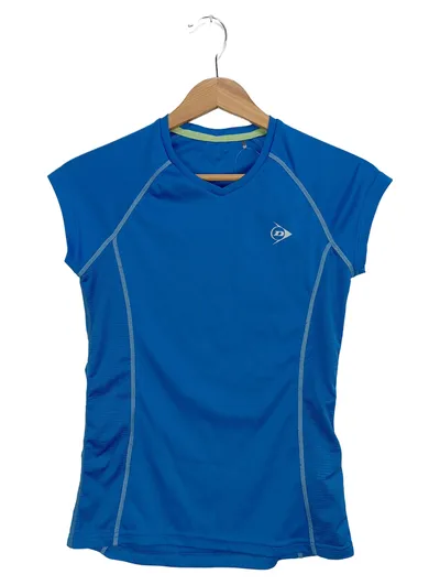 DUNLOP Damen Sport Shirt T-Shirt Blau Gr. 32/XXS Sportlich Funktionsshirt