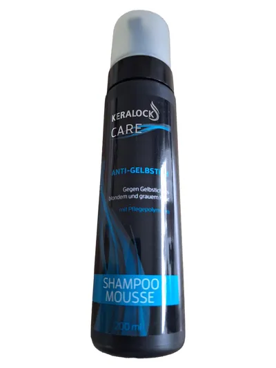 KERALOCK Care Anti-Gelbstich Shampoo Mousse 200ml Damen Blond Grau Haar