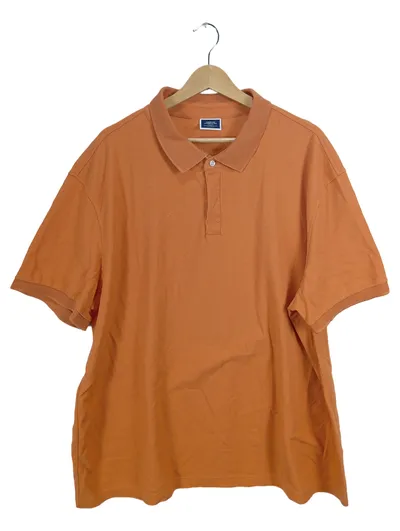 Charles Tyrwhitt Herren Poloshirt Orange Wolle Gr. 3XL Kurzarm