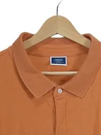 Charles Tyrwhitt Herren Poloshirt Orange Wolle Gr. 3XL Kurzarm 4