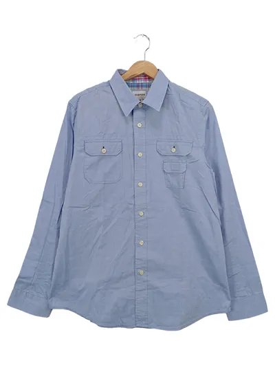 ENERGIE Freizeithemd Herren 50/L Blau Casual Langarm Hemd