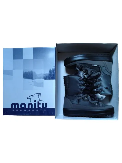 Manitu Schneestiefel Damen Größe 40 Grau Warmfutter Outdoor Winterstiefel
