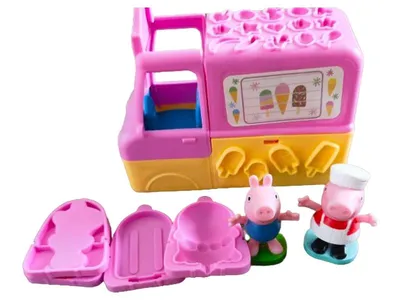 Hasbro Peppa Wutz Eiswagen Spielset mit 2 Figuren & Formen Rosa