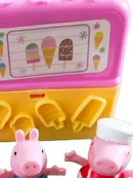 Hasbro Peppa Wutz Eiswagen Spielset mit 2 Figuren & Formen Rosa