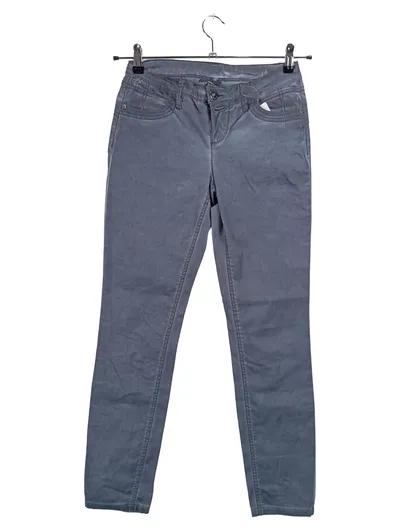 Street One Damen Stoffhose Gr. 34 W26 Grau Slim Fit Stretch