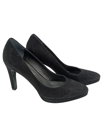 MARIPé Pumps Damen Gr. 38.5 Schwarz Elegant High Heels Business Festlich