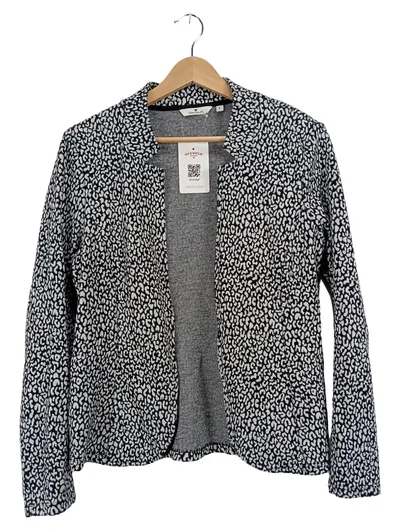 Tom Tailor Damen Blazer Leopard Animal Print Schwarz Weiß Gr. L 42