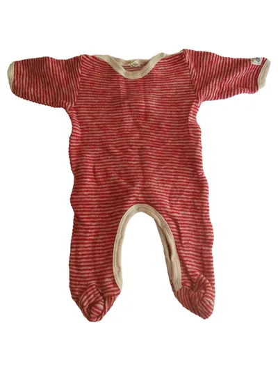 Lilano Baby Overall Gr. 62 Rot Gestreift Baumwolle