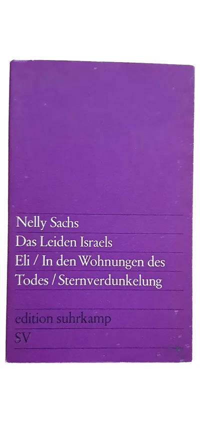 Nelly Sachs Gedichtband Lyrikbuch Das Leiden Israels Suhrkamp