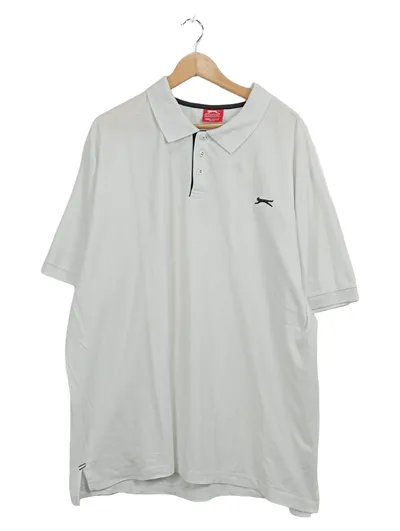 Slazenger Herren Poloshirt Weiß Gr. 3XL Sportlich Kurzarm Logo