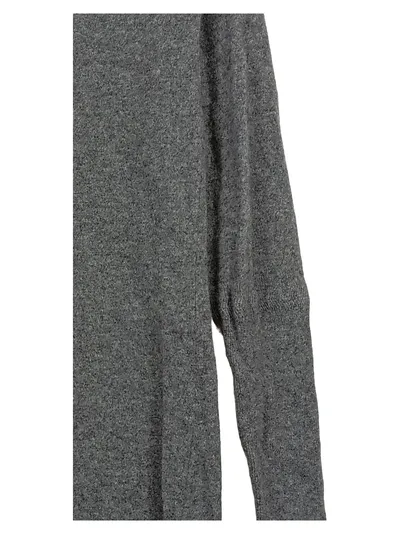 STILE BENETTON Damen Pullover Strick Wolle Meliert Grau Gr. M Langarm