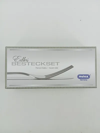 MULEX Besteck Set 6-teilig Silber Edelstahl Elegant Gabeln