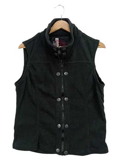 KHUJO Damen Leichte Weste Gr. 40/L Schwarz Casual Outdoor Fleece Reißverschluss