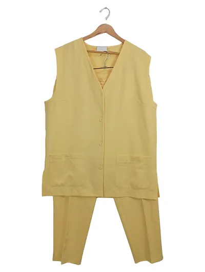 AMH-Style exclusiv Hosenanzug Damen Gr. 44 Gelb Weste Hose Set