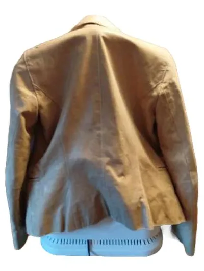 Mauritius Damen Lederjacke Blazer Beige Gr. 36/S Echtleder Klassisch