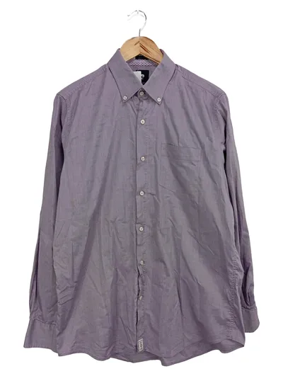 PIERRE CARDIN Herren Business Hemd Gr. 42/L Lila Langarm Baumwolle Modern Fit