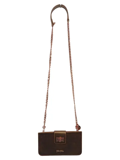 FOLLI FOLLIE Damen Handytasche Elegant Braun Umhängetasche
